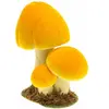 3 CHAMPIGNONS DÉCO SOCLE MOUSSE 13-10-17CM JAUNE