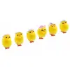 Chaks 12574, Boite de 6 petits Poussins jaunes avec chapeaux 4cm