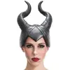 Casque Cornes Maléfiques en latex 29cm, Noir