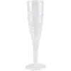 FLÛTE CHAMPAGNE MAIN SQUELETTE 20CM TRANSPARENT