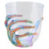 GOBELET RÉUTILISABLE MAIN SQUELETTE IRISÉ 10CM