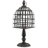 Cage à oiseau prisonnier en métal noir 51cm C-13731