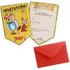 CHAKS Paquet de 8 Cartes d'invitation anniversaire Astérix ® avec enveloppes