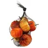 9 CITROUILLES DÉCO VELOURS 6X5CM JAUNE ORANGE