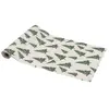 Chemin de table effet Jute Sapins et Flocons 3m