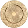 Grande sous-assiette Shéhérazade plastique 33cm avec arabesques, Or
