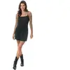 ROBE Festival en maille résille et strass noirs