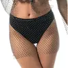 JUPE Festival en maille résille et strass noirs
