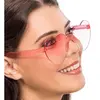 Lunettes Coeur plastique verres fumés, Rose