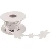 Ruban feutrine Fleur de 2 m x 3.5cm, Blanc
