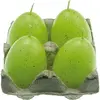 Set de 4 bougies Oeuf 7cm, Vert
