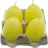 Set de 4 bougies Oeuf 7cm, Jaune