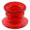 Chaks 0503-02, LOT de 12 bougeoirs Suede, Rouge