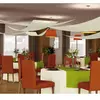 Set 3 tentures de plafond Voile triangle, ivoire