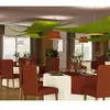 Set 3 tentures de plafond Voile triangle, VERT ANIS