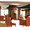 Set 3 tentures de plafond Voile triangle, en NOIR