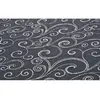 Chemin de Table Organza Arabesques 36cm x 5m, Noir/Argent