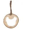 Poule bois Creux déco avec lien, 10cm