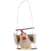 Poule sur balançoire déco 10cm
