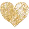 sachet 100 coeurs romance - or métal - 0214-81 Chaks