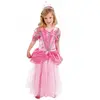 RueDeLaFete Déguisement Princesse Rose - Enfant 9/10 ans - Robe longue et diadème
