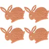Sachet de 12 confettis Lapins feutrine, Brun