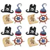 Sachet de 16 confettis de table Pirate (avec gouvernail...)