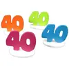 Set de 4 Marque-places Anniversaire 40 ans