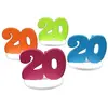 Set de 4 Marque-places Anniversaire 20 ans