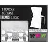 6 housses de chaise luxe blanc - chaks 1104-00