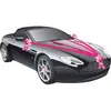 Fêter et recevoir Kit décoration voiture mariage - Fuchsia - 5 pièces - Tulle et noeuds automatiques