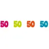 Sachet de 100 confettis de table anniversaire 50 ans colorés