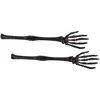 Lot de 2 Couverts à salade bras squelette 32cm Noirs