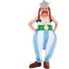 CHAKS Costume Licence Officielle Obelix Enfant - Bleu / blanc - 128 cm