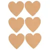Sachet de 6 étiquettes adhésives Coeur Liège 7,5x4,5cm
