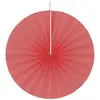 Lot de 4 grands éventails papier 40cm, Rouge
