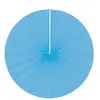 Lot de 4 grands éventails papier 40cm, Turquoise