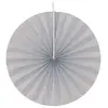 Lot de 4 grands éventails papier 40cm, Gris