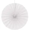 Lot de 4 éventails papier 20cm, Blanc