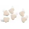 Set de 6 Coeurs sur pince 2,6cm, Lin
