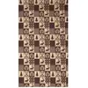 Chemin de table Toile Damier Noël Brun