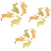 Set 12 Lapins colorés en bois à disperser 4cm