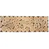 CHAKS Grand Centre de table Rondins bois naturel, Rectangle 15 x 80 cm