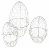 Lot de 3 paniers Oeufs métal gris 21cm et 16m et 11cm