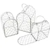 Lot de 3 Cages métal grises 20cm et 17cm et 14cm