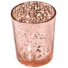bougeoir verre 5.5x6.7cm or rose métal - chaks 0515-79