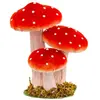 NO NAME décoration 3 champignons socle 14x10.5x17cm rouge - chaks 10111