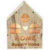 Maison lumineuse Noël en bois avec leds 12cm