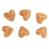 Set de 6 petits Coeurs Liège adhésifs 2,7cm à disperser