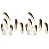 Sachet de 24 Plumes Noir/Brun/Blanc 12cm